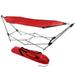 Somerset Home Portable Hammock with Stand Included Fits into Carry Bag (Red)