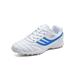 Difumos Unisex Lace Up Sport Sneakers Boys Comfort Long Nail Soccer Cleats Mens Breathable Short Nail Football Shoes White Broken 12c