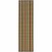 2 x4 Green and Brown Striped Indoor Outdoor Scatter Rug - 3 6 26.77 W x 90.55 D x 0.16 H 2 x 3