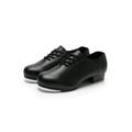 Daeful Girls Beginner Heeled Tap Shoes Practice Comfortable Dance Shoe Boys Show Professional Lightweight Round Toe