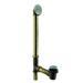 Westbrass D326-20G-07 22-1/2 20 Gauge Brass Waste & Overflow Assembly with Tip-Toe Bath Drain and 2-Hole Faceplate Satin Nickel