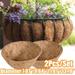 Cheer.US 2Pcs Hanging Basket Coco Liners Replacement 100% Natural Round Coconut Coco Fiber Planter Basket Liners for Hanging Basket Flowers/Vegetables-20cm/25cm/30cm/35cm