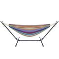 Double Hammock with Stand Thickness Steel Hammock Outdoor Freestanding Hammock with Carry Case Patio Hammock