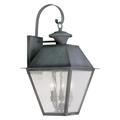 Livex Mansfield 2168-61 3-Light Outdoor Wall Lantern in Charcoal