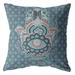 HomeRoots 412853 16 in. Slate Blue Hamsa Indoor & Outdoor Zippered Throw Pillow Muted Blue