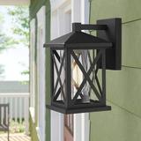 10.3 1-Light Outdoor Black Wall Sconces Light Fixture Lantern Wall Mounted Exterior Sconces Lighting Lamp Cylinder Clear Glass Rust Resistant Weather Resistant Outdoor Lighting
