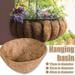 Grofry 2Pcs Round Balcony Hanging Bonsai Basket Liner Coconut Shell Flower Pot Planter 30cm