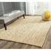 White Line Rectanlge Natural Jute Fiber Area Rug for Living Dining Kitchen Indoor & Outdoor Rug Runner Carpet-9x12 Sq Feet