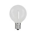 Novelty Lights 25 Pack G50 LED Plastic Filament Outdoor Patio Globe Replacement Bulbs Pure White E17/C9 Base .06 Watt