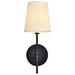 Mel Collection Wall Sconce D5.5 H15 Lt:1 Black Finish