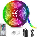 Ledander 32.8ft LED Strip Light 2830 RGB Music Sync Color Changing 28 Modes Dimmable Tapes Light with Remote Control& APP Cotrolï¼ˆ2*16.4ftï¼‰