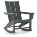 TORVA Patio Adirondack Rocking Chairs All-Weather HDPE Fire Pit Outdoor Porch Rocker Gray