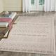 Liora Manne Avena Panel Stripe Indoor Outdoor Area Rug Ivory