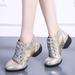 Women Shoes Casual Comfortable Dance Shoes For Womens Latin Dance Shoes Heeled Ballroom Salsa Tango Party Sequin Dance Shoes Gold 7.5