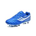 Tenmix Girls & Boys Basketball Non Slip Athletic Shoe Mens Lace Up Soccer Cleats Children Sport Sneakers Blue Long 7Y