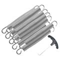 Pack of 10 Trampoline Springs Steel Bounce with T Hook Set Trampolines Replacement Spare Part Maintenance Accessories