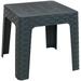 Sunnydaze 18 Plastic Square Patio Side Table - Gray