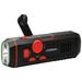 LIFE GEAR LG38-60675-RED Life+Gear LG38-60675-RED 120-Lumen Stormproof USB Crank Flashlight & Radio / Each