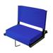 18 x 14 x 16 in. Stadium Chairs for Bleachers with Back Support Blue