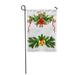 SIDONKU Red Ball Christmas Evergreen Trees Poinsettia and Bells Berry Garden Flag Decorative Flag House Banner 12x18 inch