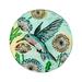 Evergreen 18 Glitter Hand Painted and Embossed Bird Bath Hummingbird