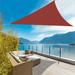 Triangle Outdoor Sun Shade Sail Waterproof Patio Canopy Backyard Porch Pool Sun Shelter Cover 12 x12 x12 Dark Red