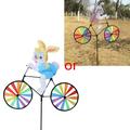 HGYCPP Cute 3D Animal on Bike Windmill Whirligig Garden Lawn Yard Decor Wind Spinner