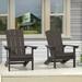 Sonerlic 2 Pack Outdoor Patio HIPS Adirondack Chair for Yard Deck and Garden Brown