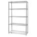 5-Shelf Chrome Wire Shelving Unit - 21 x 72 x 63 in.