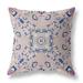 HomeRoots 411276 18 in. Lavender Blue Wreath Indoor & Outdoor Zippered Throw Pillow Purple & Blue