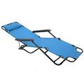 Reclining Chair Folding Chair Outdoor Patio Sun Loungers Bed Recliner w/ Pillow