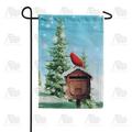 America Forever Winter Cardinal Garden Flag Double Sided Vertical Decorative 12.5 x 18 inches for Outdoor Yard Porch Happy Holiday Welcome Winter Red Cardinal Snowfall Winter Mailbox Flag