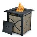 Topbuy 25â€™â€™ Propane Fire Pit Table 40 000 BTU Gas Fire Pit Patio Square Firetable for Backyard Garden Deck