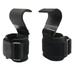 Trjgtas New Weight Lifting Hook Grips with Wrist Wraps Hand-Bar Wrist Strap Gym Fitness Hook Weight Strap Pull-Ups Black