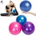 PULLIMORE 9.84 Inch Pilates Exercise Ball Anti Burst Mini Bender Ball with Inflatable Straw for for Stability Barre Pilates Yoga Core Training and Physical Therapy (Pink)