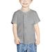 Hat and Beyond Kids Baseball Jersey Button Down Plain Short Sleeve Shirts