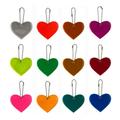 Toma 12pcs Random Color Safety Reflector Pendant Love Heart Safety Reflector Kids Reflector Pendant for School Bag Backpack Cycling Running