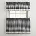 Brylanehome Buffalo Check Tier Curtain Set Valance Not Included - 58I W 36I L Black White