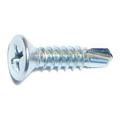 #8-18 x 3/4 Zinc Plated Steel Phillips Flat Head Self-Drilling Screws