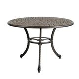 Kinger Home 41 Patio Dining Table Round Outdoor Table Outdoor Dining Table Aluminum Patio Furniture Outdoor Dining Set Woven Design Rust Resistant