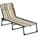 Outsunny Outdoor Folding Chaise Lounge Chair Portable Lightweight Reclining Garden Sun Lounger with 4-Position Adjustable Backrest for Patio Deck and Poolside Colored