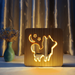 Puppy Led Night Light Solid Wood Low Energy Used Button Switch Soft Warm Light Creative Friends Gift Bedroom Home Decoration.