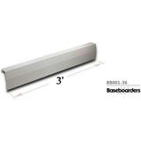 Baseboarders Premium 3 ft Easy Slip-on Baseboard Heater Cover - White (Cover No Accessory)