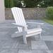 BizChair Commercial All-Weather Poly Resin Indoor/Outdoor Folding Adirondack Chair in White