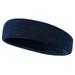 Xinhuaya 1Pc Unisex Yoga Headband Multicolor Sports Sweatband Fashion Outdoor Running Gym Stretch Head Band Hair Band Sports Accessory Navy Blue