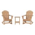 Keller 3 Piece Outdoor Rocking Chair and Table Set in Teak