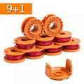 9 Pcs Edger Spools Replacement with Spool Cover for Worx WG180 WG163 WA0010 Weed Wacker Eater String;9 Pcs Edger Spools Replacement for Worx WG180 Weed Wacker Eater String