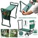 Garden Kneeler and Seat Foldable Soft Gardening Stool with EVA Kneeling Pad 1 Pouches Portable Kneeler for Gardening