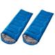 Set of 2 Sleeping Bags Mummy Type 8 Foot 20+ Degrees Fahrenheit Navy Blue - Carrying Bag