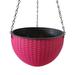 Eyicmarn Hanging Basket Dual-pots Self Watering Hanging Pots for Indoor Outdoor Plants Flowers Green Dill Rattan Plastic Hanging Pot Plant Holder with Drainer Chain